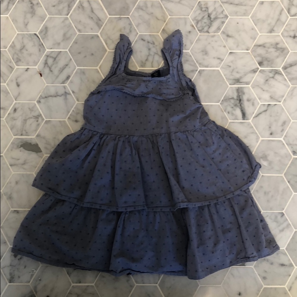 Jean ruffled dress
